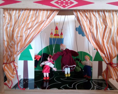 Teatrino legno marionette - teatrino,
