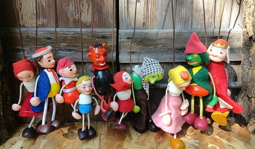 Set loutky marionette - loutky,