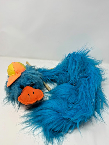 Vintage shaggy blue bird - vintage,