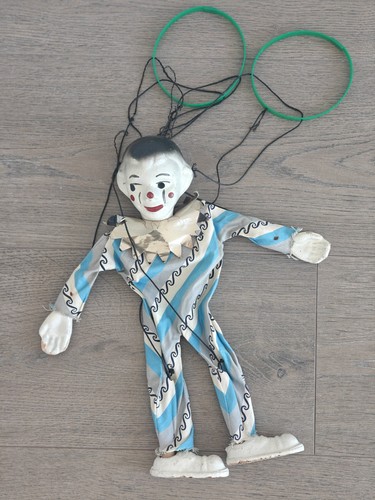 Vintage clown marionette - vintage,