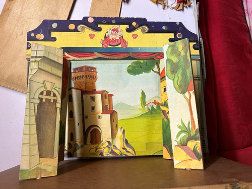 Teatrino marionette legno - teatrino,